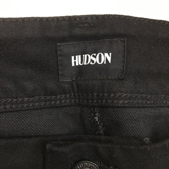 HUDSON Black COLLIN Flap 5 Pocket Logo Hardware Skinny Jeans - Picture 2 of 11